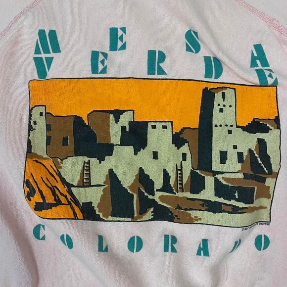 Collegiate Pacific Mesa Verde Colorado tourist Wmns sweatshirt vintage 80s 1987 - Picture 3 of 8